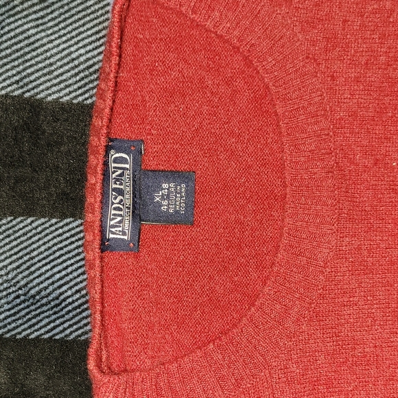 Vintage. Made in Scotland. Lands' End. 100 % Lambswool. XL 46-48 regular - Picture 8 of 16